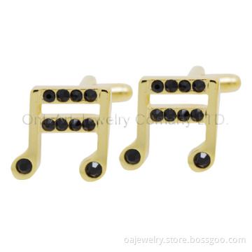 Funny Musical Note Brass Cufflink